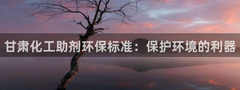 亿万城市手游：甘肃化工助剂环保标准：保护环境的利器
