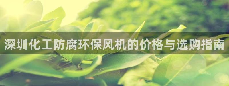 亿万小说免费阅读全文：深圳化工防腐环保风机的价格与选购指南