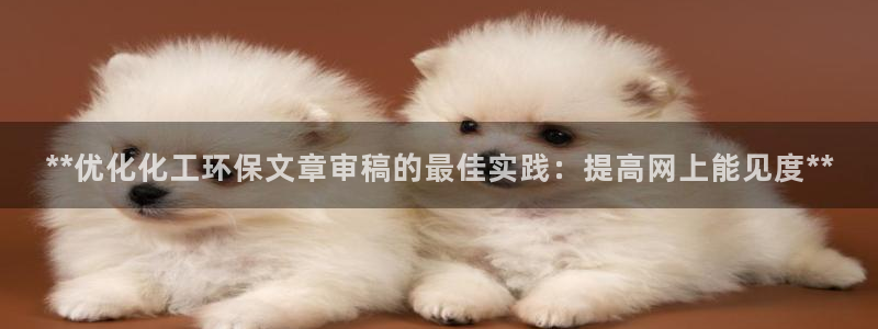 亿万客户端：**优化化工环保文章审稿的最佳实践：提高网上能见度**