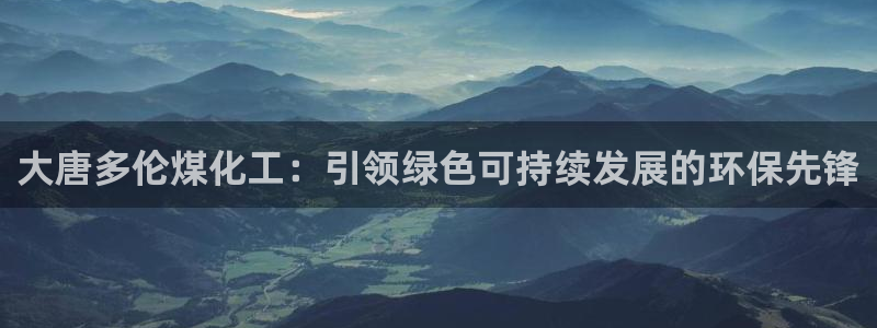 亿万先生合并：大唐多伦煤化工：引领绿色可持续发展的环保先锋