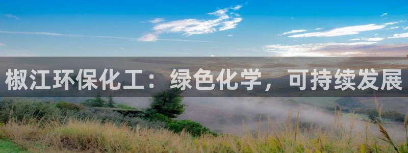 亿万国际合法吗：椒江环保化工：绿色化学，可持续发展