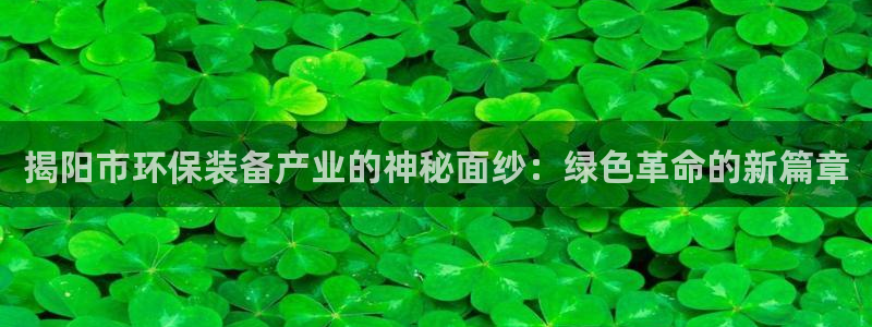 mr8001亿万先生在线存款：揭阳市环保装备产业的神秘面纱：绿色革命的新篇章