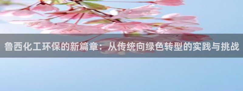亿万先生充电桩：鲁西化工环保的新篇章：从传统向绿色转型的实践与挑战